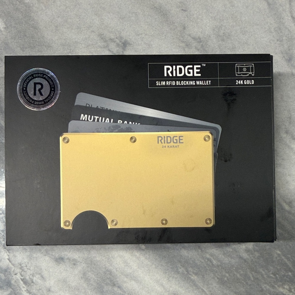 Ridge 24K Gold Slim RFID Blocking Wallet